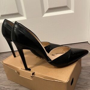 Zara Glossy Black Women's Heels